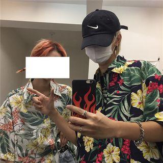 Couple Matching Short-sleeve Floral Shirt