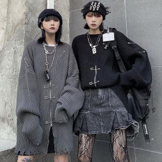 Pin Accent Sweater