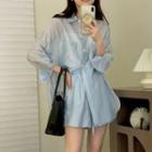 Chiffon Long Blouse / Wide Leg Shorts (various Designs)
