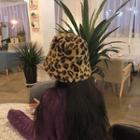 Leopard Woolen Bucket Hat