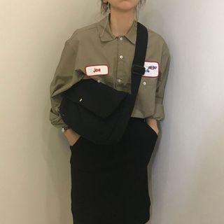 Patched Shirt Army Green - One Size