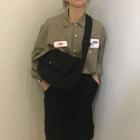 Patched Shirt Army Green - One Size