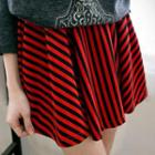 Striped A-line Skirt