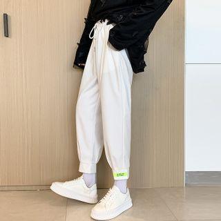 Lettering Harem Dress Pants