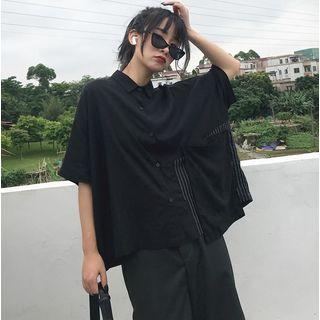 Patchwork Striped Linen Shirt