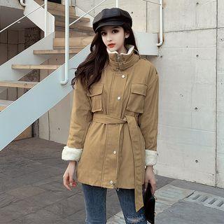 Tie-waist Cargo Zip Jacket