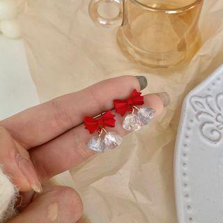 Bow Glass Bell Fringed Earring