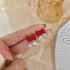 Bow Glass Bell Fringed Earring