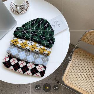 Argyle Knit Beanie