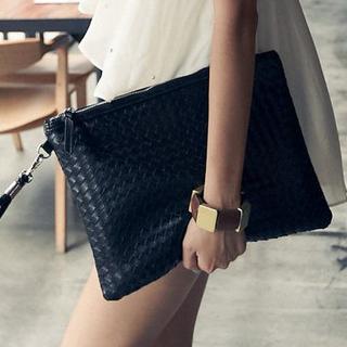 Woven Clutch Black - One Size