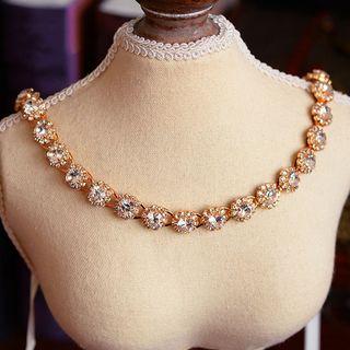 Wedding Rhinestone Necklace As Shown In Figure - One Size