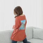Printed Back Loose-fit T-shirt