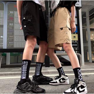 Button Drawstring Shorts