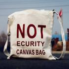 Two-way Lettering Canvas Tote Bag White - One Size