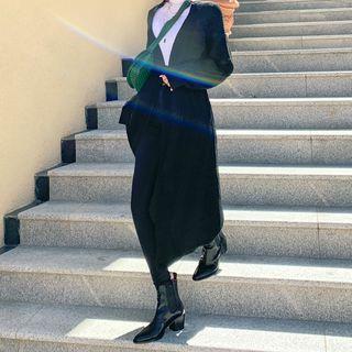 Rib-knit Maxi Robe Cardigan