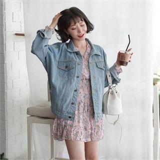 Drop-shoulder Denim Trucker Jacket
