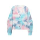 Tie Dye Cardigan Blue & Pink & White - One Size