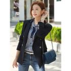Peaked-lapel Flap-pocket Blazer