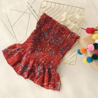 Printed Chiffon Tube Top