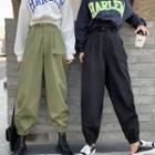 Lettering Pullover / High Waist Harem Pants