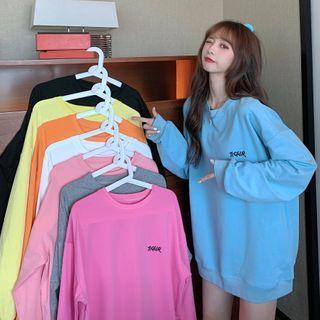Loose-fit Embroidered Sweatshirt In 8 Colors