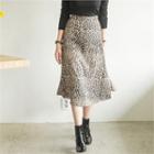 Leopard Midi Mermaid Skirt