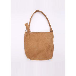 One-strap Corduroy Shopper Bag