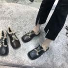 Fleece-trim Lace-up Shoes