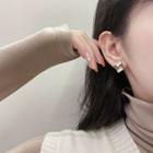 Colour Block Square Earring 1 Pair - White Coffee Box - One Size
