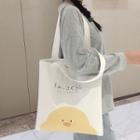 Chick Print Canvas Tote Bag White - One Size