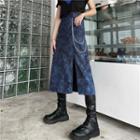 Slit Tie-dye A-line Skirt