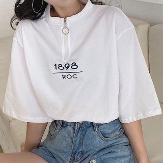 Short Sleeve Half-zip T-shirt