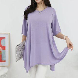 Handkerchief-hem Long T-shirt