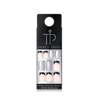 Macqueen - T.i.p. Lux Like Gel Nail Tip (#301 Black & Silver) 24pcs
