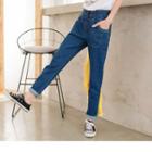 Elasticized Waist Tapered Jeans