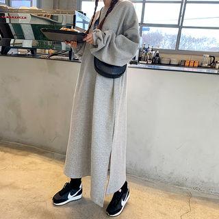 Fleece-lined Maxi Sweatshirt Dress
