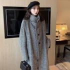 Loose-fit Herringbone Wool Jacket As Shown In Figure - One Size