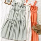 Bow Accent Strappy Mid A-line Dress