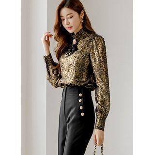 Frilled-neck Beribboned L Me Blouse