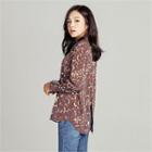 Slit-back Floral Print Top