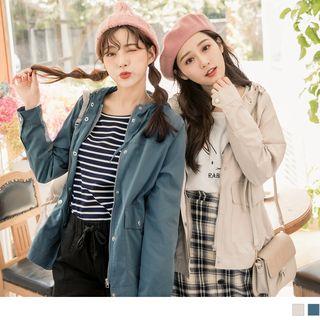Denim Lining Hooded Jacket
