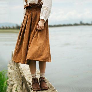 Corduroy Jumper A-line Midi Skirt