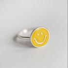925 Sterling Silver Smile Face Earring As Shown In Figure - One Size