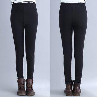 High-waist Fleece-lined Skinny Pants