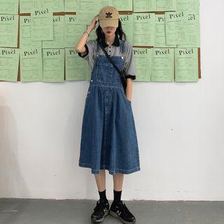 Denim A-line Sleeveless Dress