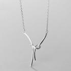 Knot Necklace Set - S925 Silver - Silver - One Size