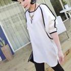 Piped Long-sleeve Top