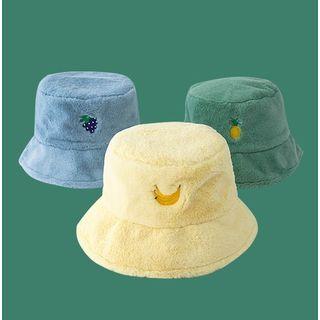 Embroidered Fleece Bucket Hat