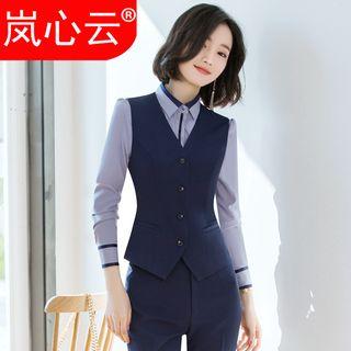 Set: Plain Vest + Dress Pants / Skirt