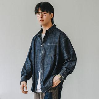 Long-sleeve Denim Loose-fit Shirt